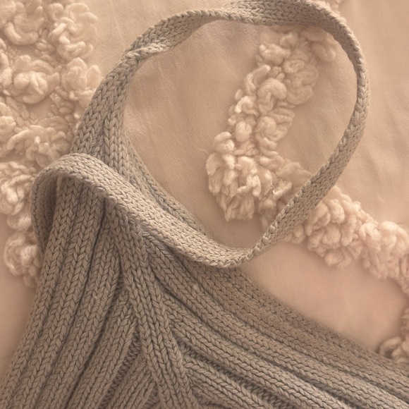 🌿BOGO FREE SALE Free People Light Sage Green Knit Cropped Tank Top — Size M - Picture 6 of 6